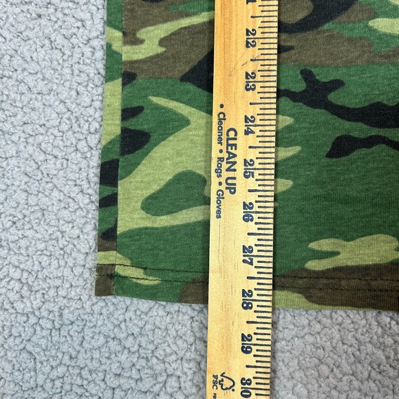 Vintage 80s Rothco Woodland Camo Long Sleeve Pocket Tee Single Stitch Large - Picture 5 of 8